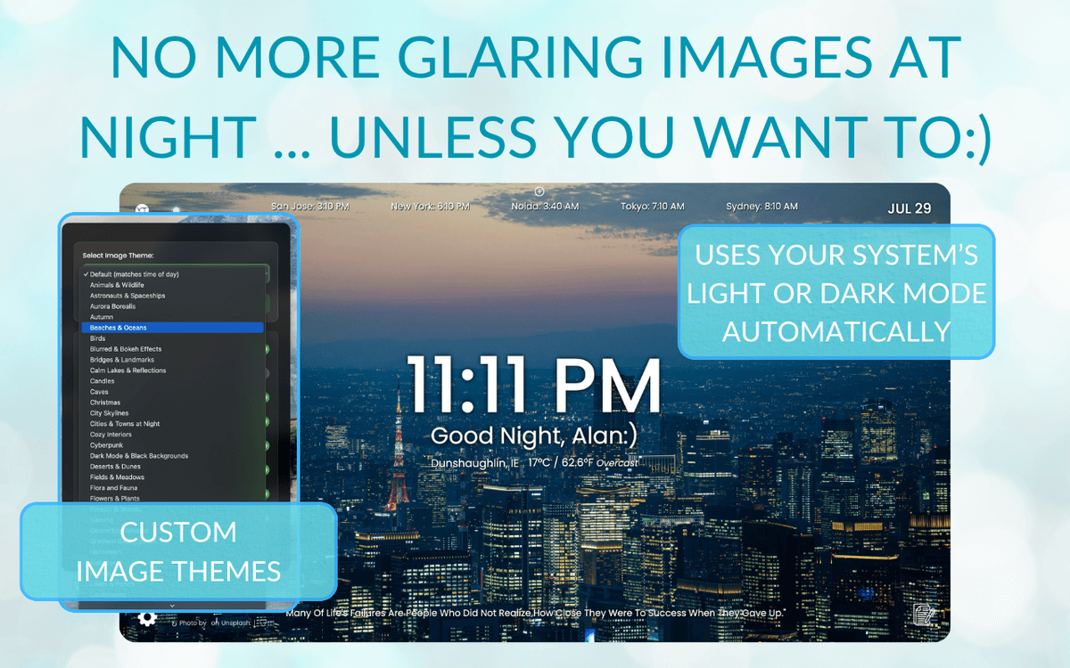 Chromentum smart theme switching - Dark mode interface with 58+ beautiful custom themes available